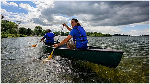 canot plage des iles de st-timothée